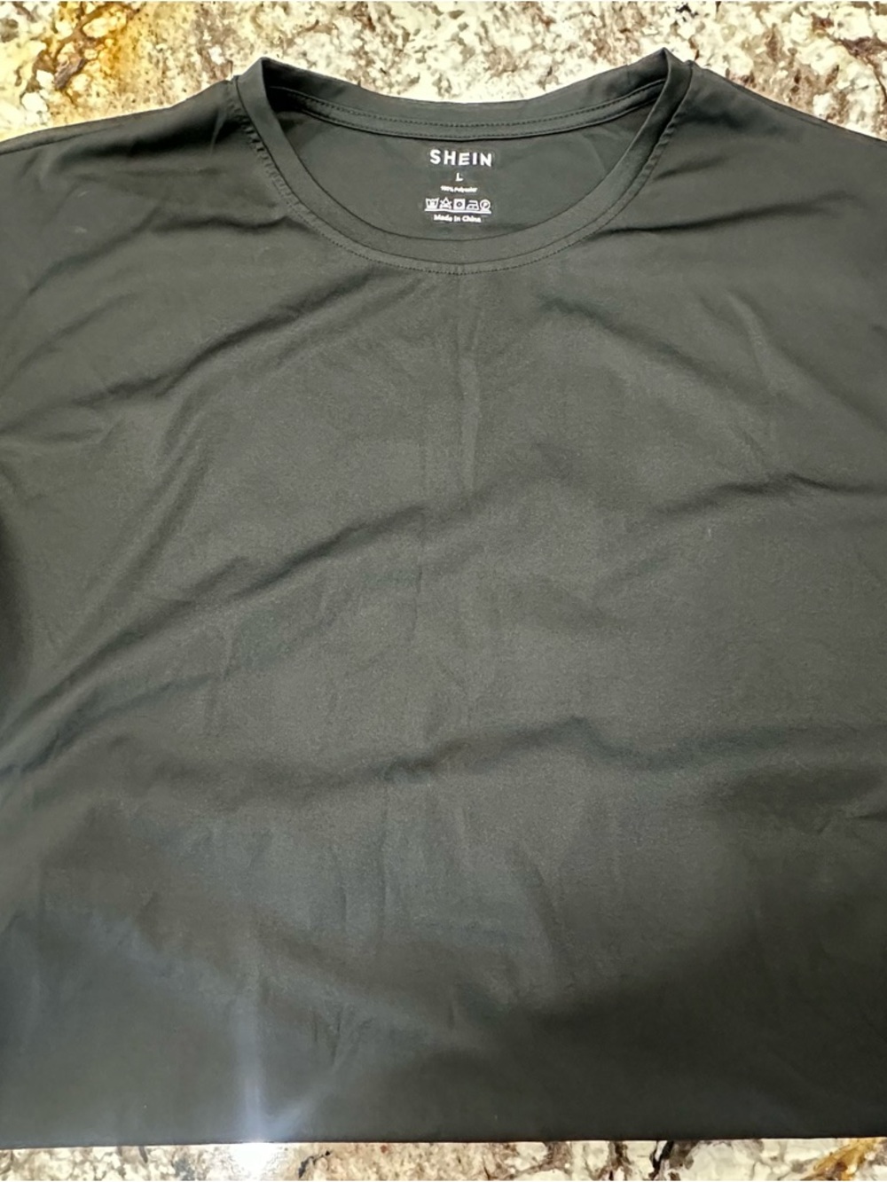 SHEIN Men's Black Short Sleeve Crew Neck Tee
